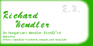 richard wendler business card
